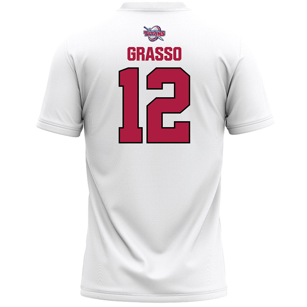 Detroit Mercy - NCAA Men's Lacrosse : Luke Grasso - White Lacrosse Jersey -1