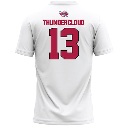 Detroit Mercy - NCAA Men's Lacrosse : Marcus Thundercloud - White Lacrosse Jersey -1