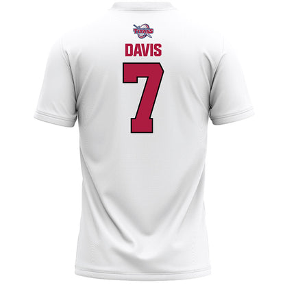 Detroit Mercy - NCAA Men's Lacrosse : Tristen Davis - White Lacrosse Jersey -1