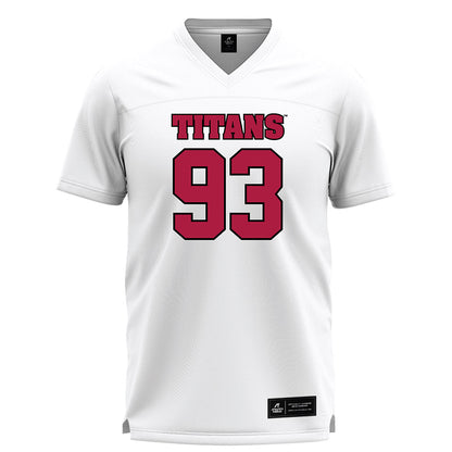 Detroit Mercy - NCAA Men's Lacrosse : Whales Racette - White Lacrosse Jersey -0