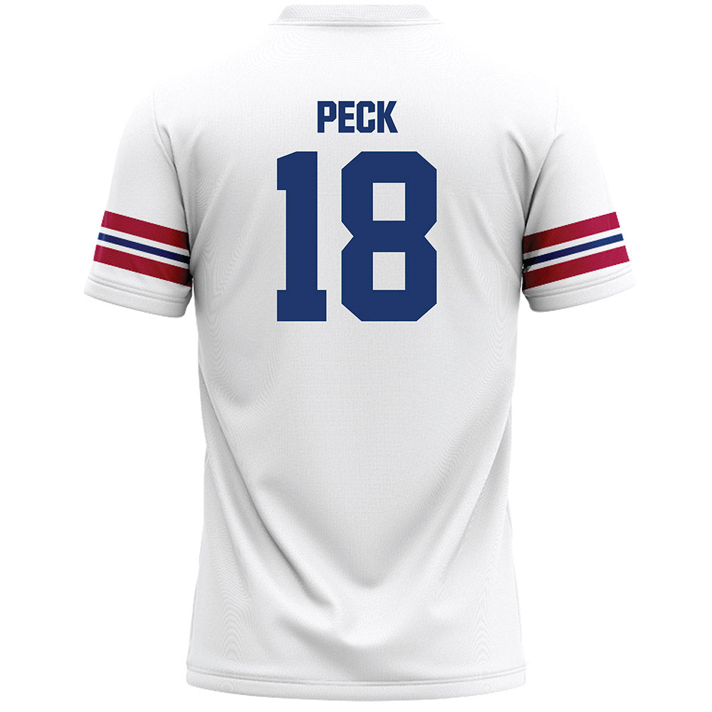 Detroit Mercy - NCAA Women's Lacrosse : Jane Peck - White Lacrosse Jersey -1