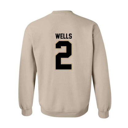 Oakland - NCAA Men's Basketball : Ziare Wells - Classic Shersey Crewneck Sweatshirt-1