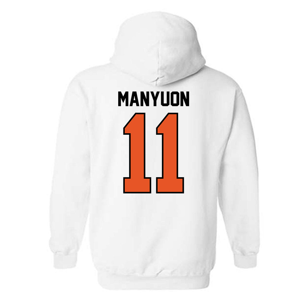 Pacific - NCAA Men's Basketball : Emmanuel Manyuon - Classic Shersey Hooded Sweatshirt-1