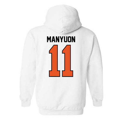 Pacific - NCAA Men's Basketball : Emmanuel Manyuon - Classic Shersey Hooded Sweatshirt-1