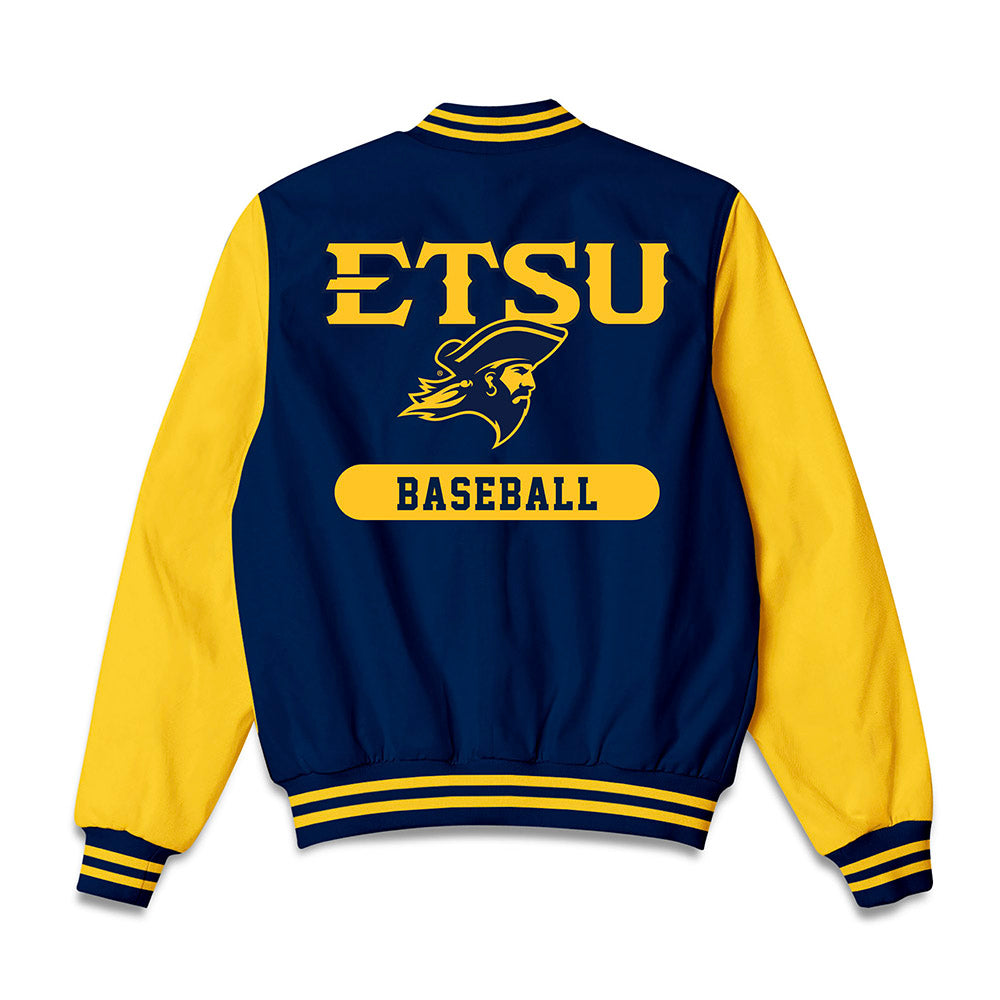 East Tennessee State - NCAA Baseball : Gabe Juarez - Bomber Jacket-1