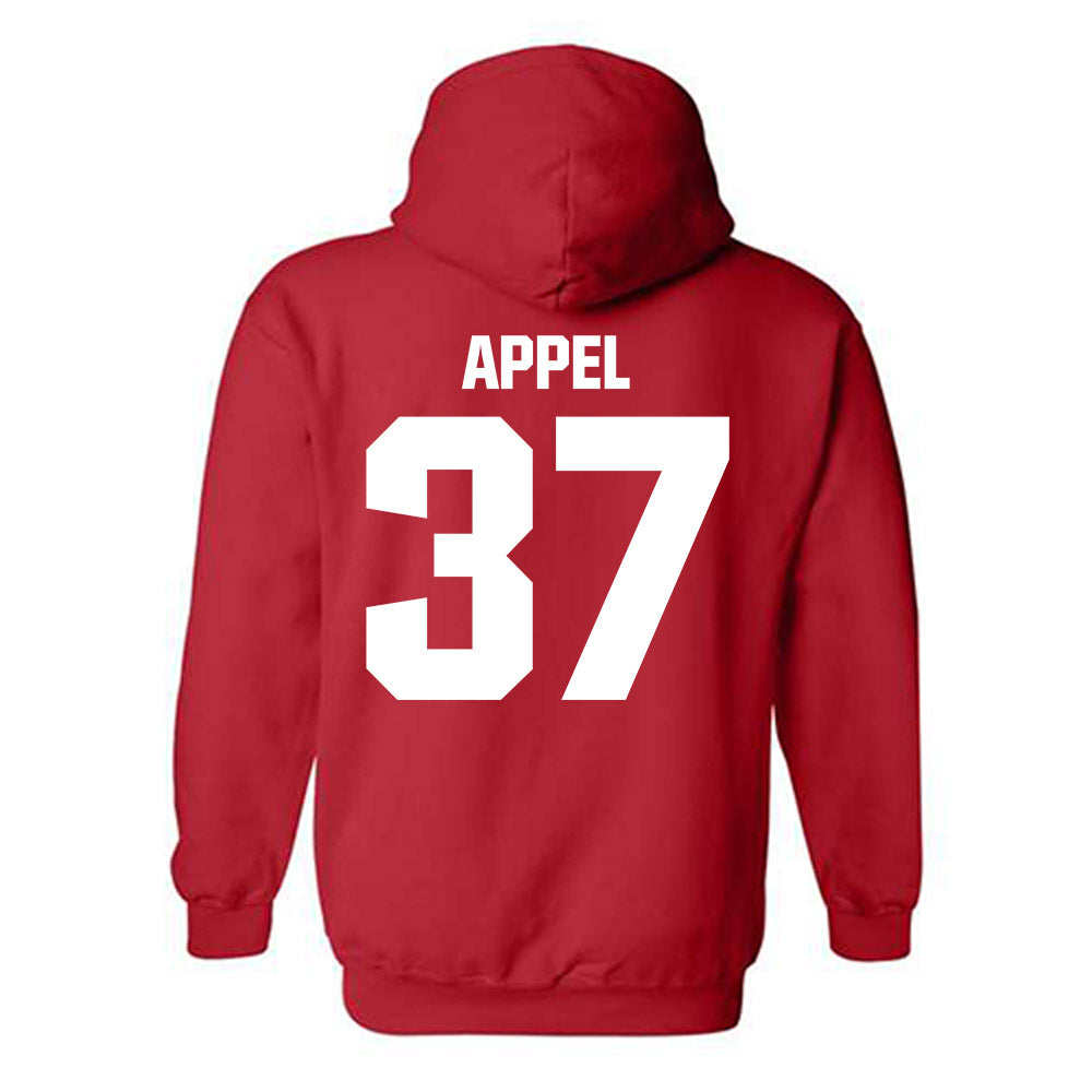 Bradley - NCAA Baseball : Brady Appel - Classic Shersey Hooded Sweatshirt-1