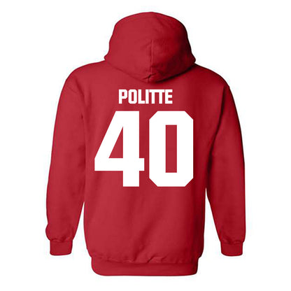 Bradley - NCAA Baseball : Drew Politte - Classic Shersey Hooded Sweatshirt-1