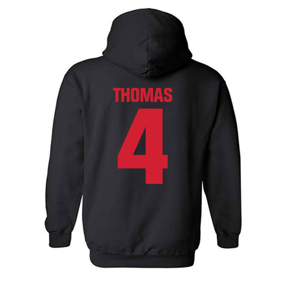 Bradley - NCAA Men's Basketball : Corey Thomas - Classic Shersey Hooded Sweatshirt-1