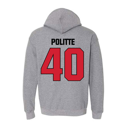 Bradley - NCAA Baseball : Drew Politte - Classic Shersey Hooded Sweatshirt-1