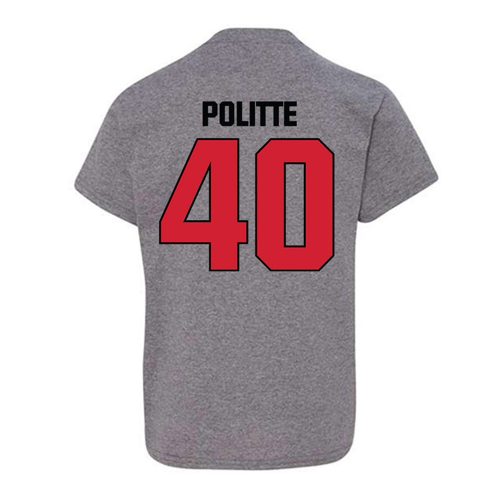 Bradley - NCAA Baseball : Drew Politte - Classic Shersey Youth T-Shirt-1