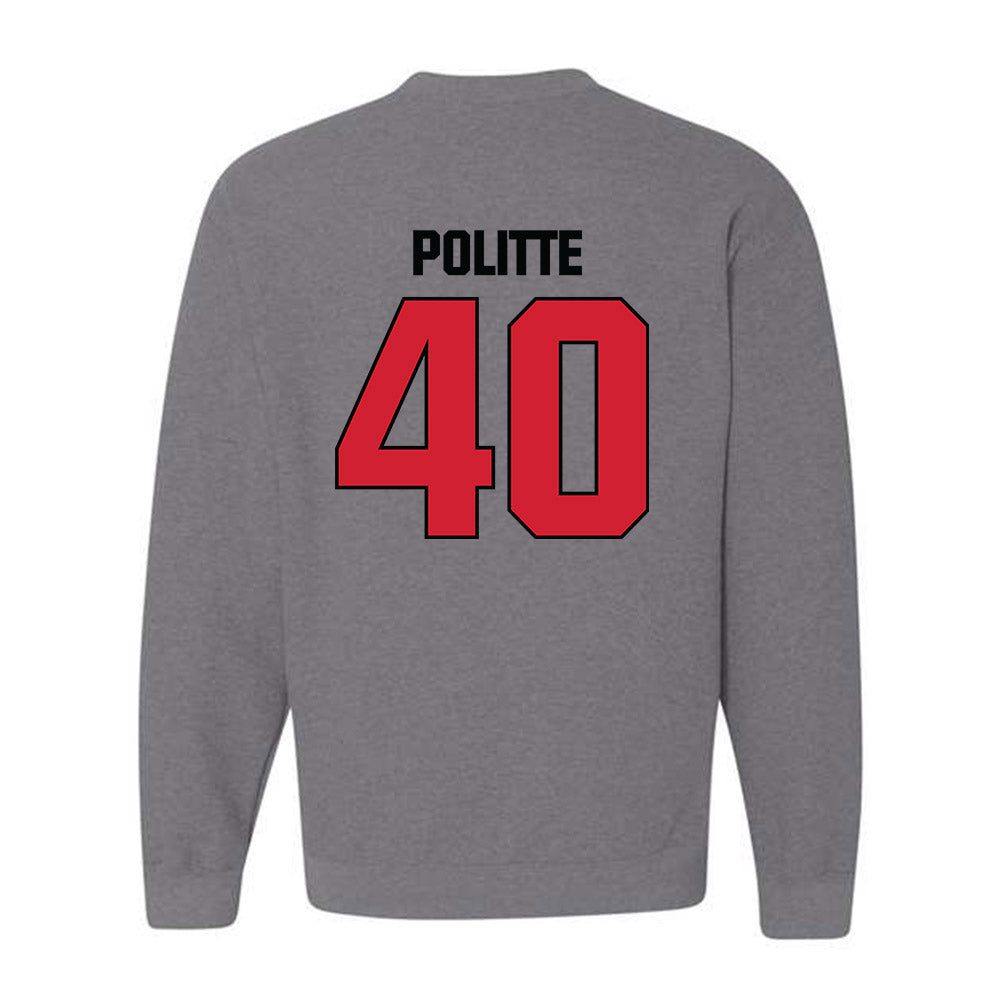 Bradley - NCAA Baseball : Drew Politte - Classic Shersey Crewneck Sweatshirt-1