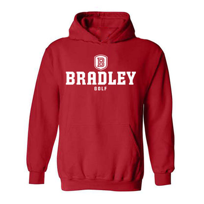 Bradley - NCAA Men's Golf : Tanner Leonard - Classic Shersey Hooded Sweatshirt-0
