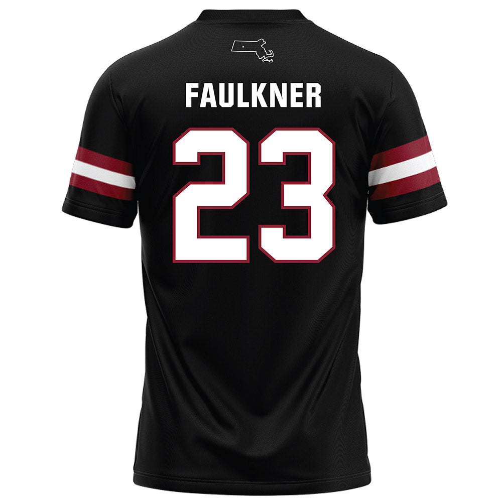 UMass - NCAA Football : Elijah Faulkner - Black Football Jersey-1