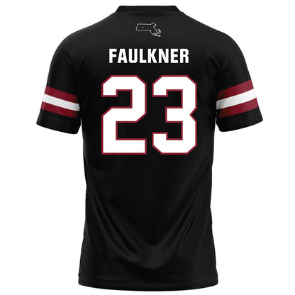 UMass - NCAA Football : Elijah Faulkner - Black Football Jersey-1