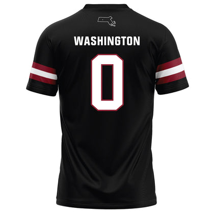 UMass - NCAA Football : Jordan Washington - Black Football Jersey-1
