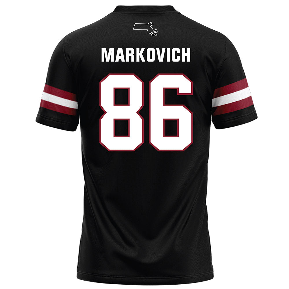 UMass - NCAA Football : Jax Markovich - Black Football Jersey-1