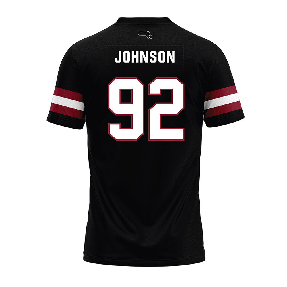UMass - NCAA Football : Romando Johnson - Black Premium Football Jersey-1