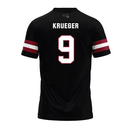 UMass - NCAA Football : Justin Krueger - Black Premium Football Jersey-1