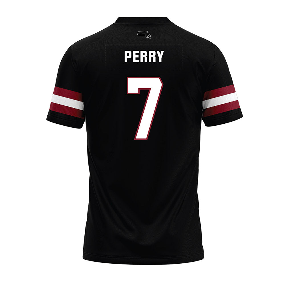 UMass - NCAA Football : Will Perry - Black Premium Football Jersey-1