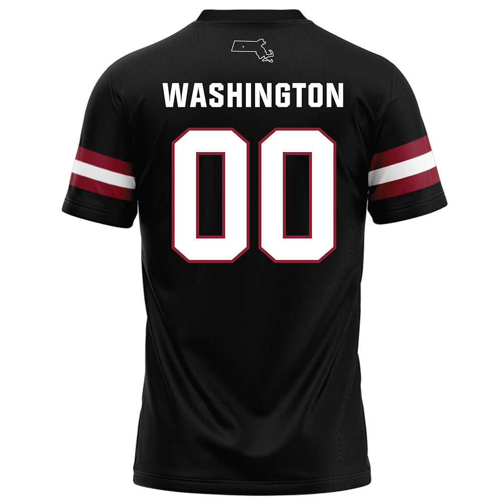 UMass - NCAA Football : Jerry Washington - Black Football Jersey-1