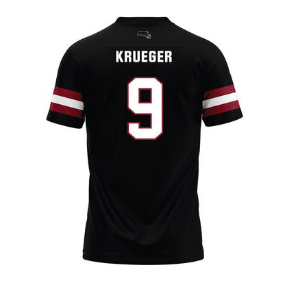 UMass - NCAA Football : Justin Krueger - Black Premium Football Jersey-1