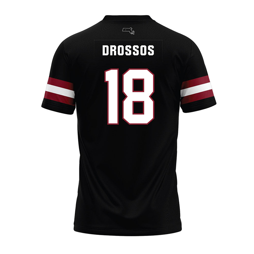 UMass - NCAA Football : Dinos Drossos - Black Premium Football Jersey-1