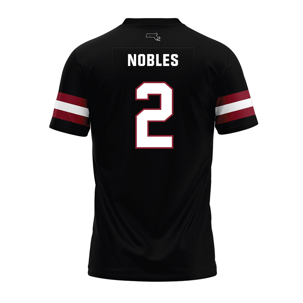 UMass - NCAA Football : Joshua Nobles - Black Premium Football Jersey-1