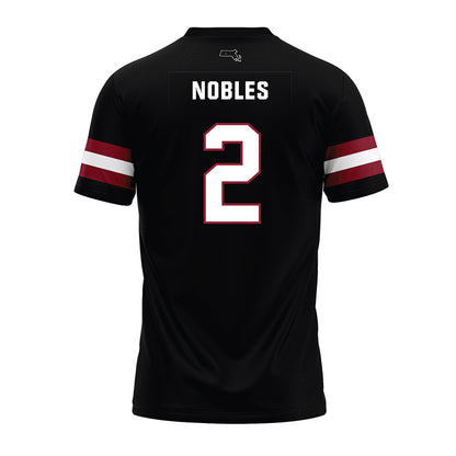 UMass - NCAA Football : Joshua Nobles - Black Premium Football Jersey-1