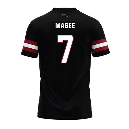 UMass - NCAA Football : TJ Magee - Black Premium Football Jersey-1