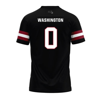 UMass - NCAA Football : Jordan Washington - Black Premium Football Jersey-1