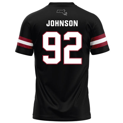 UMass - NCAA Football : Romando Johnson - Black Football Jersey-1