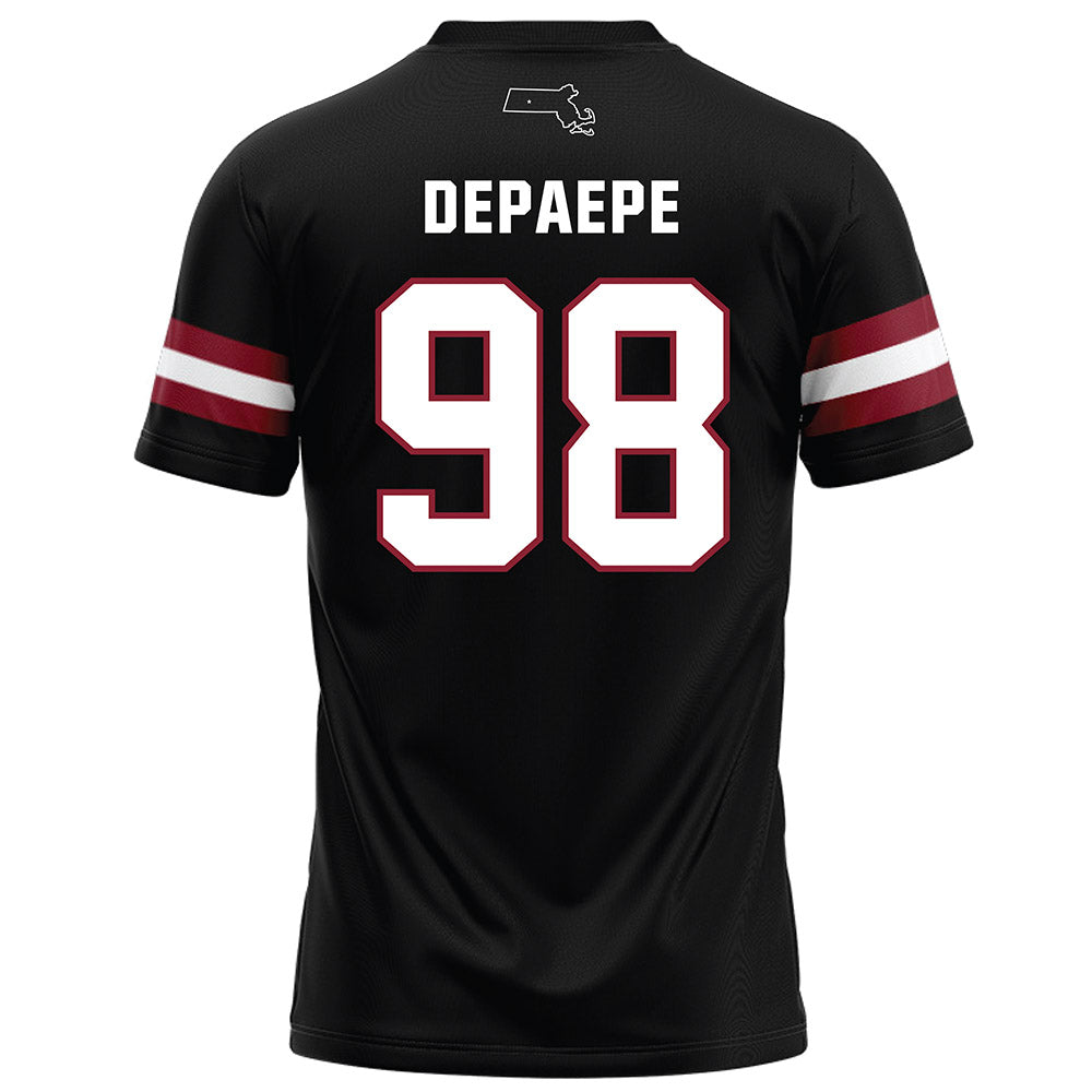 UMass - NCAA Football : William DePaepe - Black Football Jersey-1