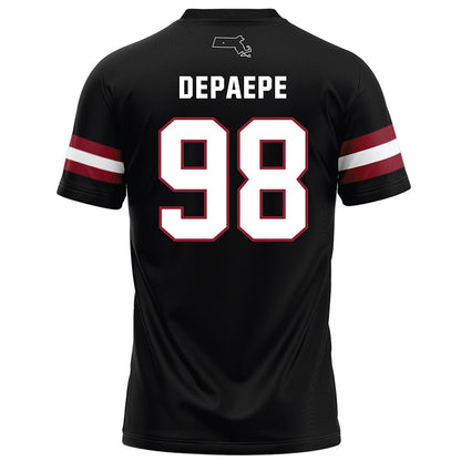 UMass - NCAA Football : William DePaepe - Black Football Jersey-1