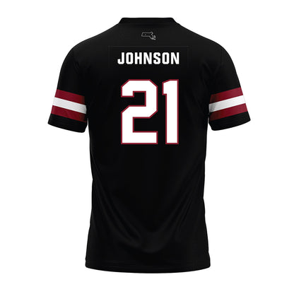UMass - NCAA Football : Terron Johnson - Black Premium Football Jersey-1