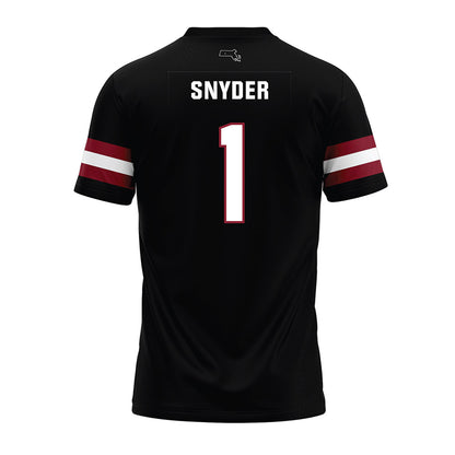 UMass - NCAA Football : DD Snyder - Black Premium Football Jersey-1