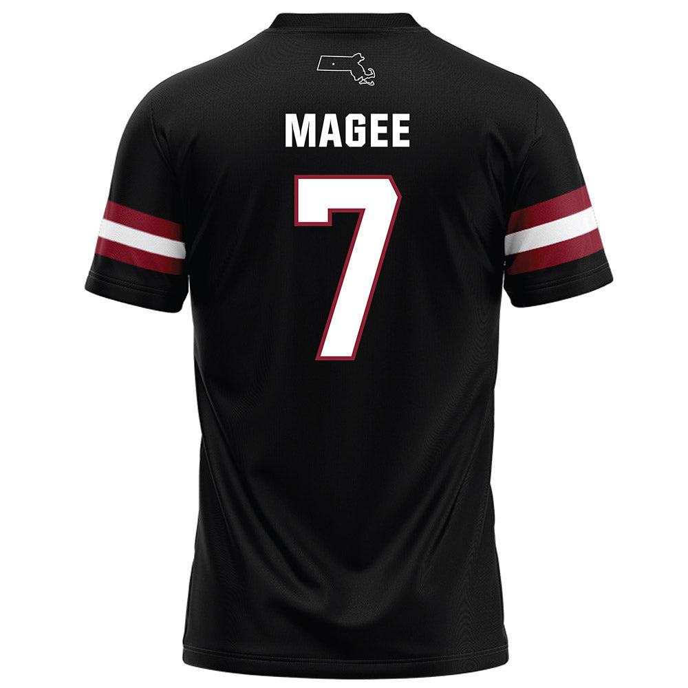 UMass - NCAA Football : TJ Magee - Black Football Jersey-1