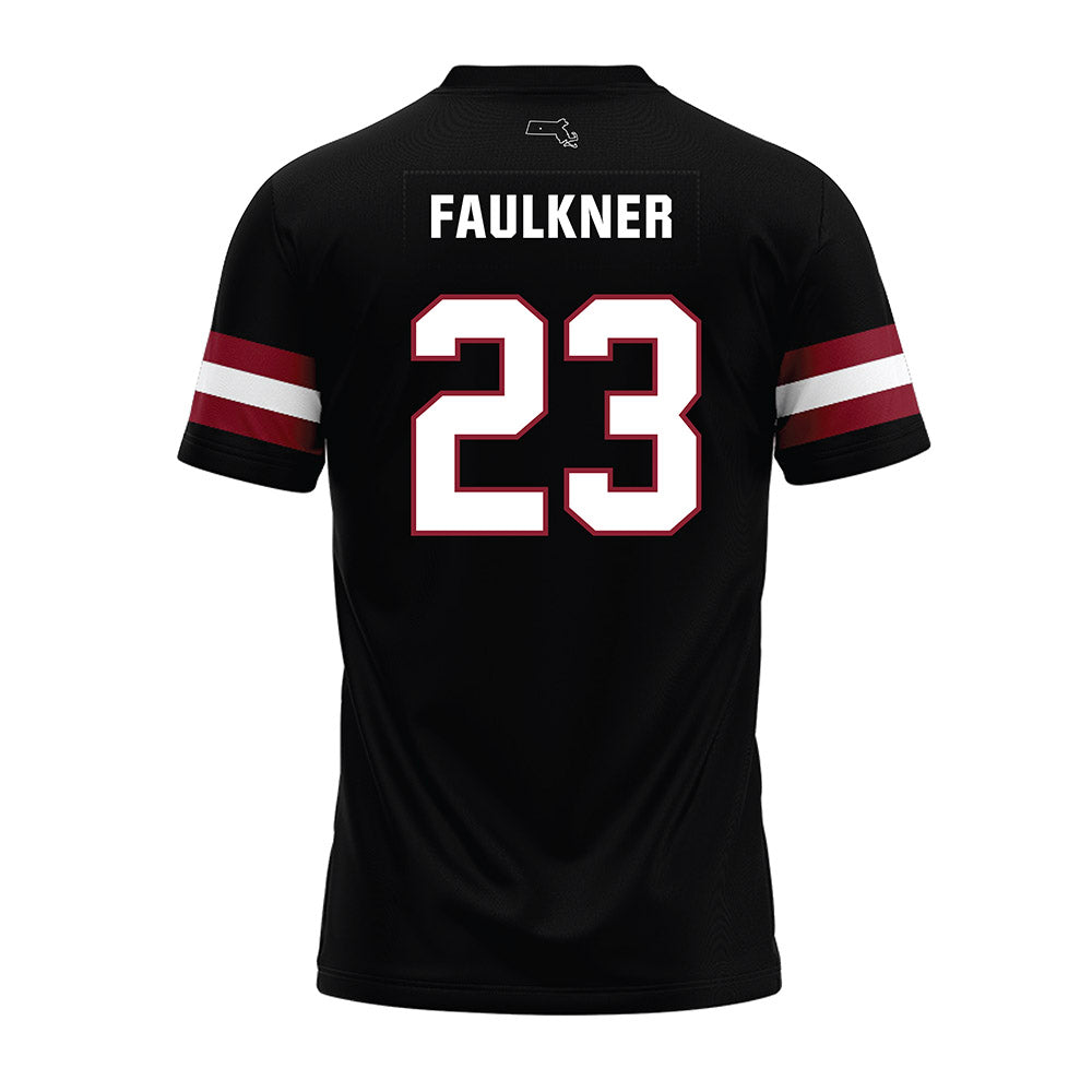 UMass - NCAA Football : Elijah Faulkner - Black Premium Football Jersey-1