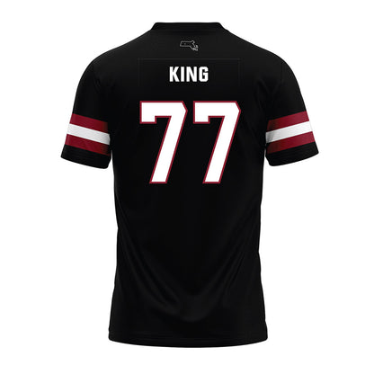 UMass - NCAA Football : Jaxon King - Black Premium Football Jersey