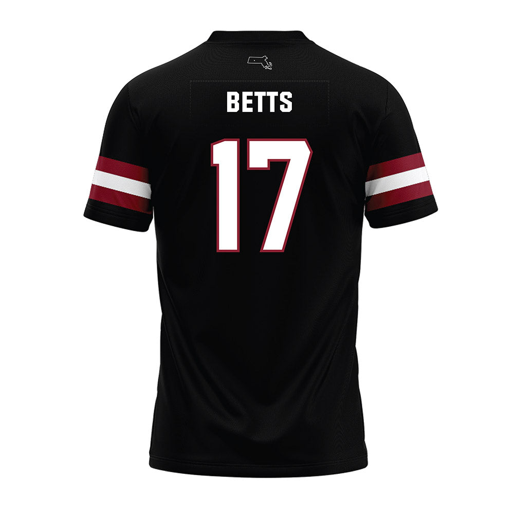 UMass - NCAA Football : Zachary Betts - Black Premium Football Jersey-1