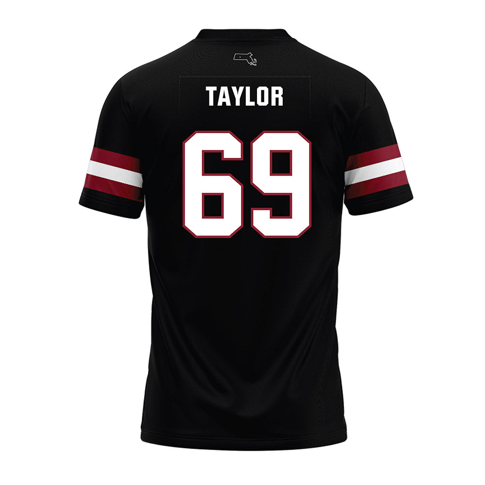 UMass - NCAA Football : Brock Taylor - Black Premium Football Jersey-1