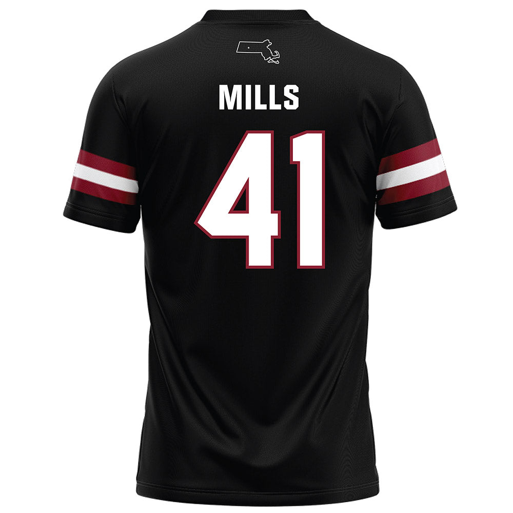 UMass - NCAA Football : Grant Mills - Black Football Jersey-1