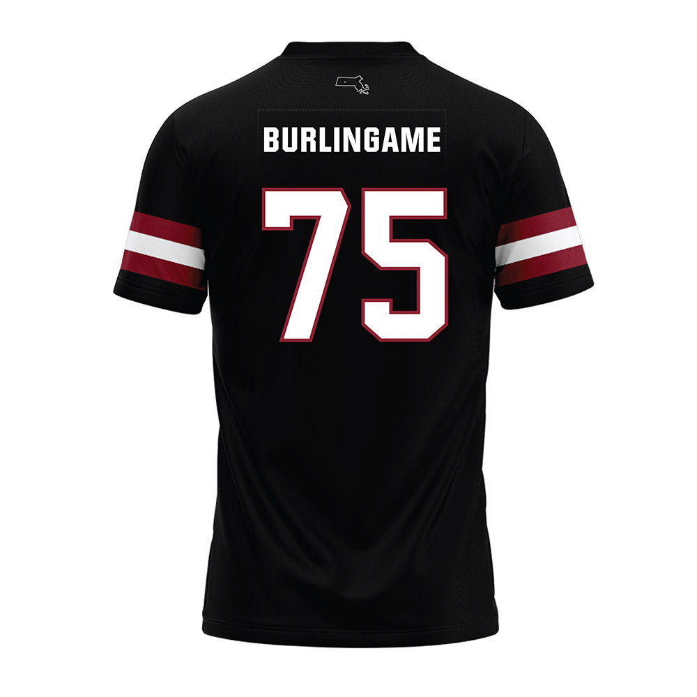 UMass - NCAA Football : Tanner Burlingame - Black Premium Football Jersey-1