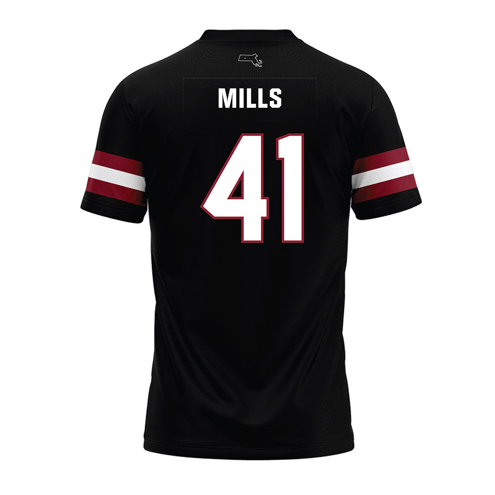 UMass - NCAA Football : Grant Mills - Black Premium Football Jersey-1