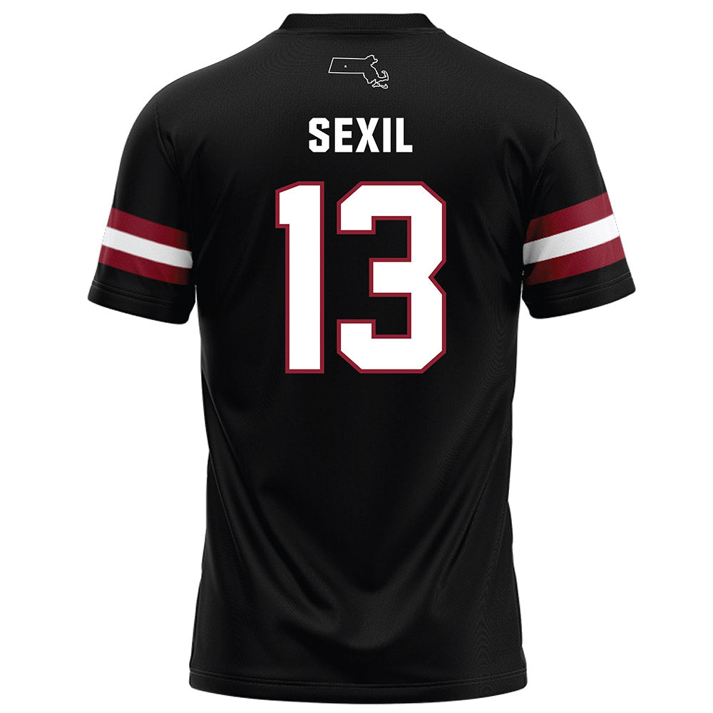 UMass - NCAA Football : Raheim Sexil - Black Football Jersey-1