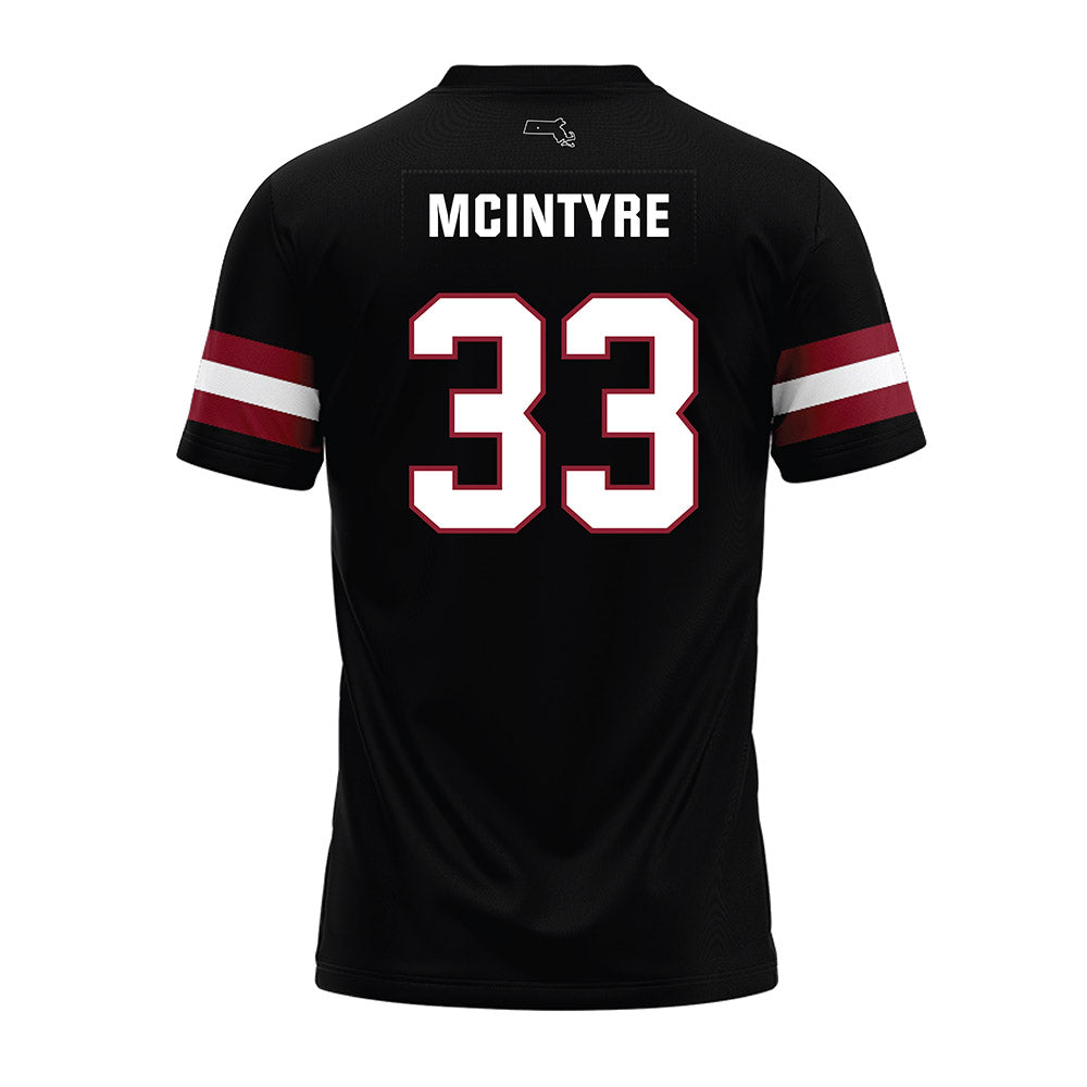 UMass - NCAA Football : Seamus McIntyre - Black Premium Football Jersey-1