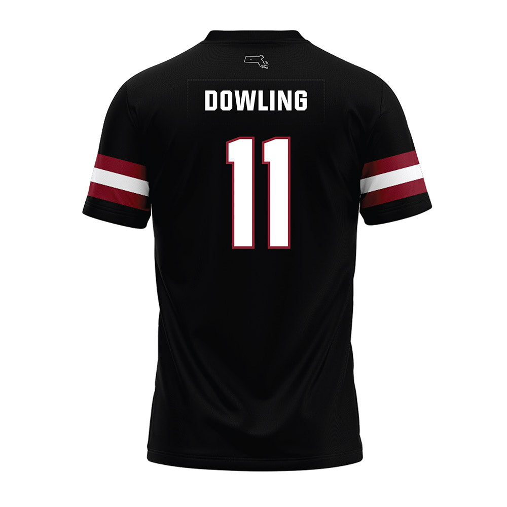 UMass - NCAA Football : Max Dowling - Black Premium Football Jersey-1