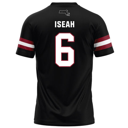 UMass - NCAA Football : Joshua Iseah - Black Football Jersey-1