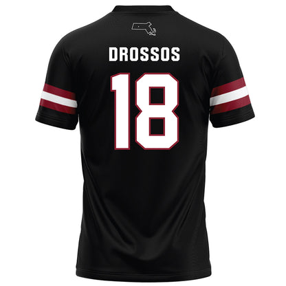 UMass - NCAA Football : Dinos Drossos - Black Football Jersey-1