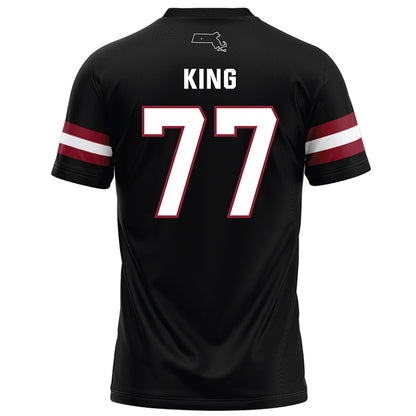 UMass - NCAA Football : Jaxon King - Black Football Jersey