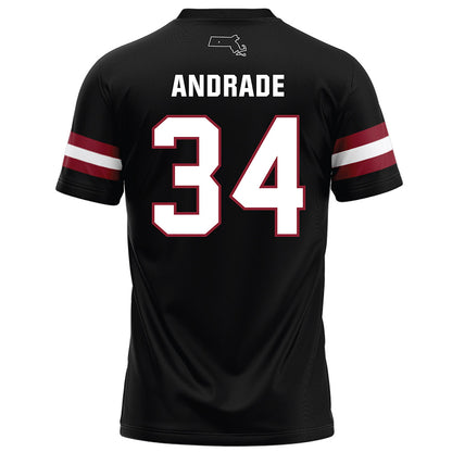 UMass - NCAA Football : Payton Andrade - Black Football Jersey-1